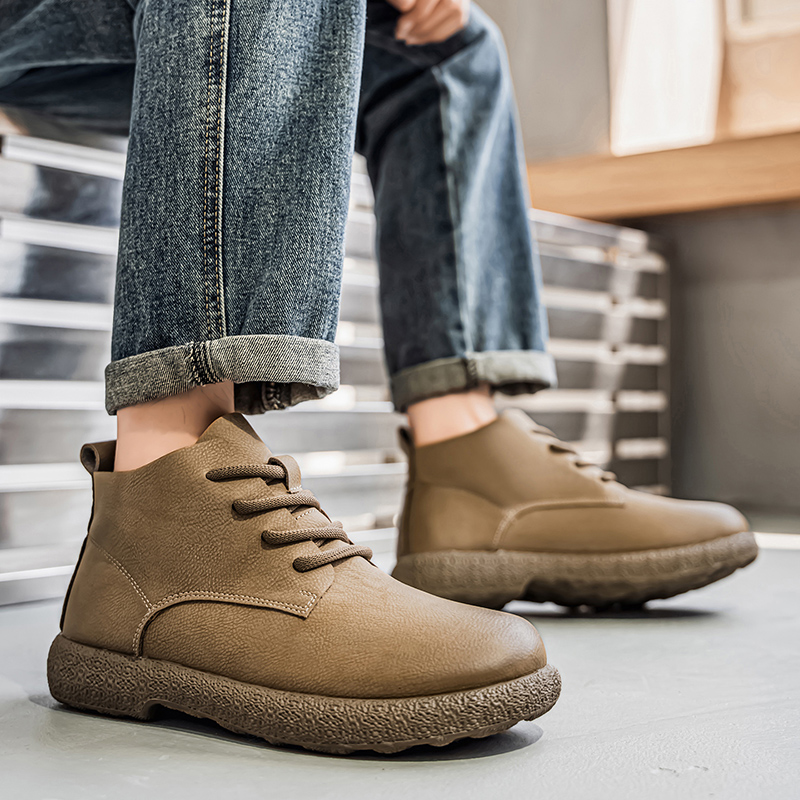 Men'S Fashion News - Men Ankle Boots Brown Short Boots