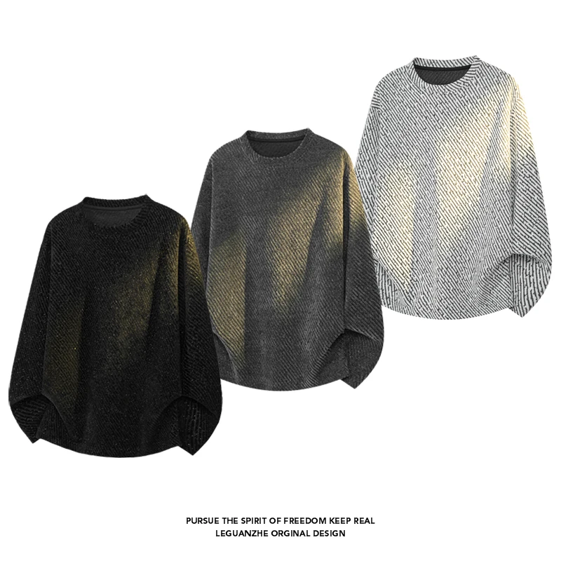 Men Diagonal Stripe Textured L - Men'S Fashion T Shirts 评论和价格