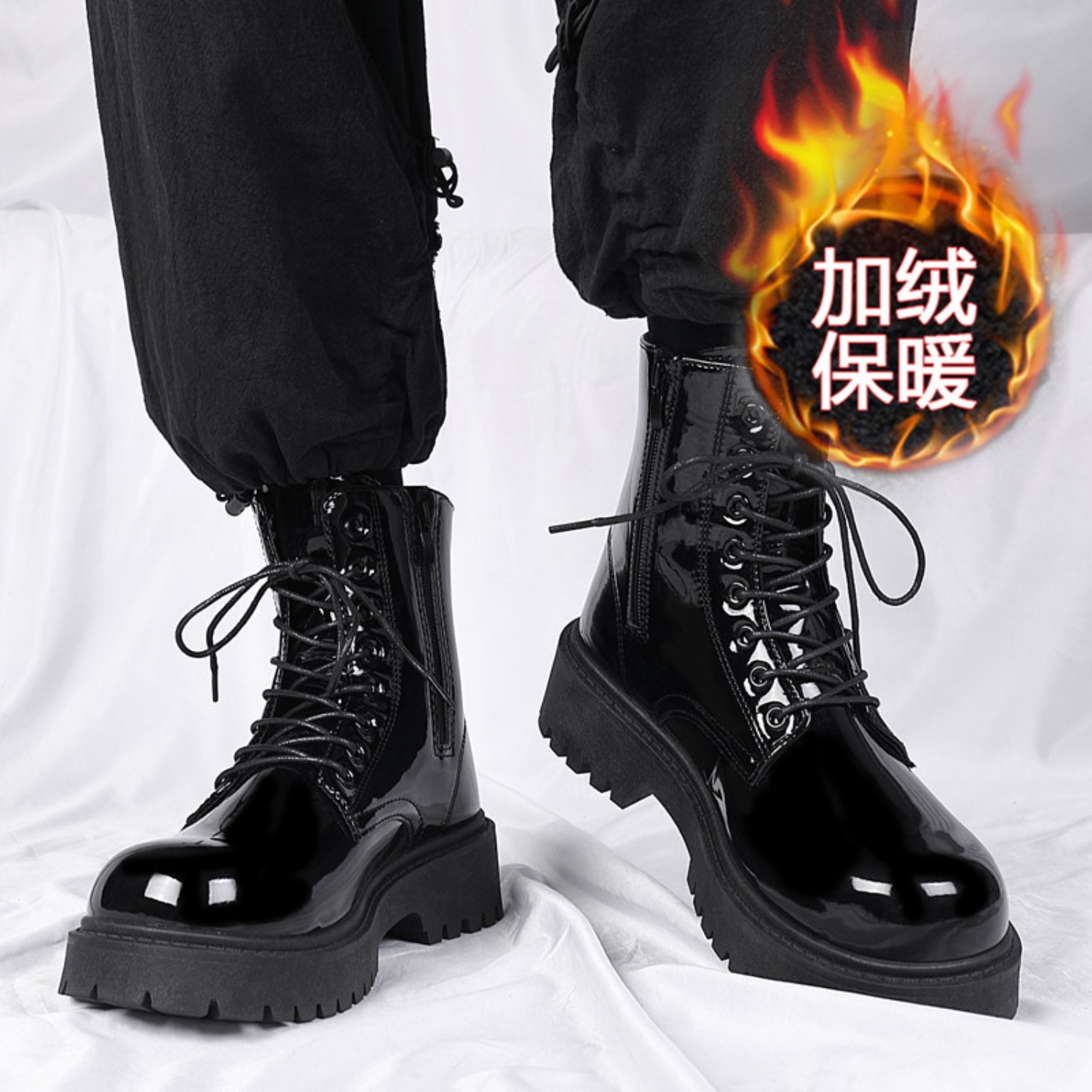 Men's warm plush high-top boot - Men'S Fashion News 评论和价格
