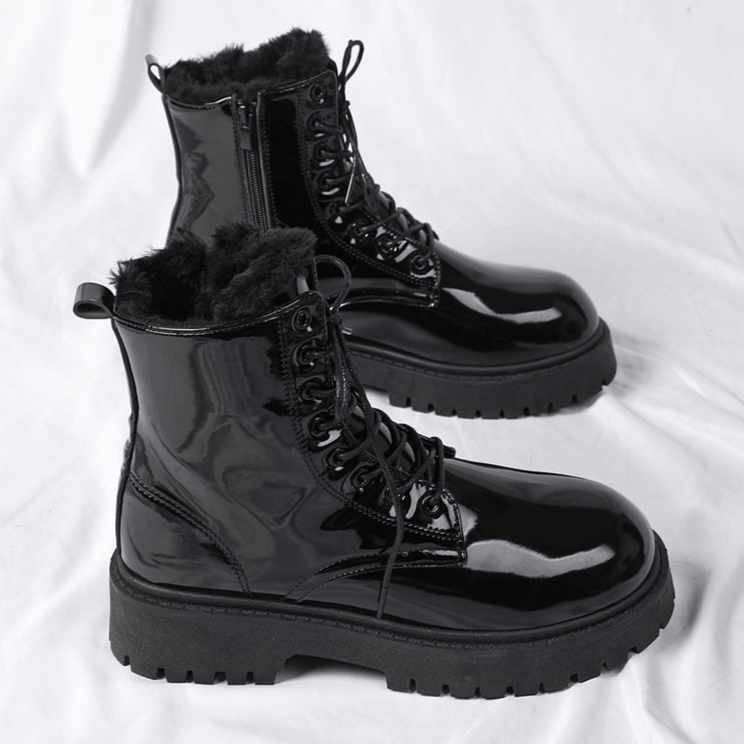 Men's warm plush high-top boot - Men'S Fashion News 评论和价格