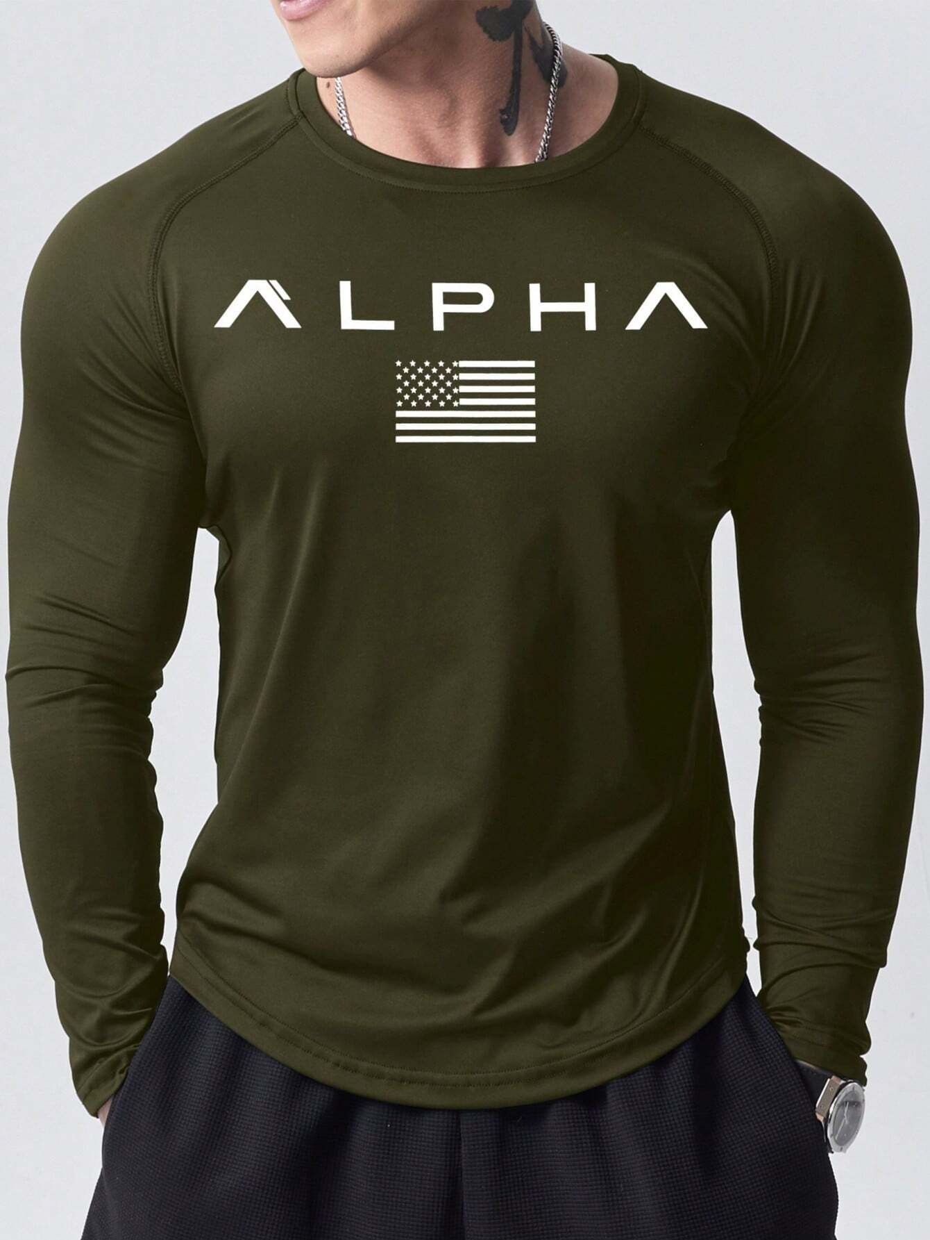 New men's long-sleeved T-shirt - Men'S Fashion T Shirts 评论和价格