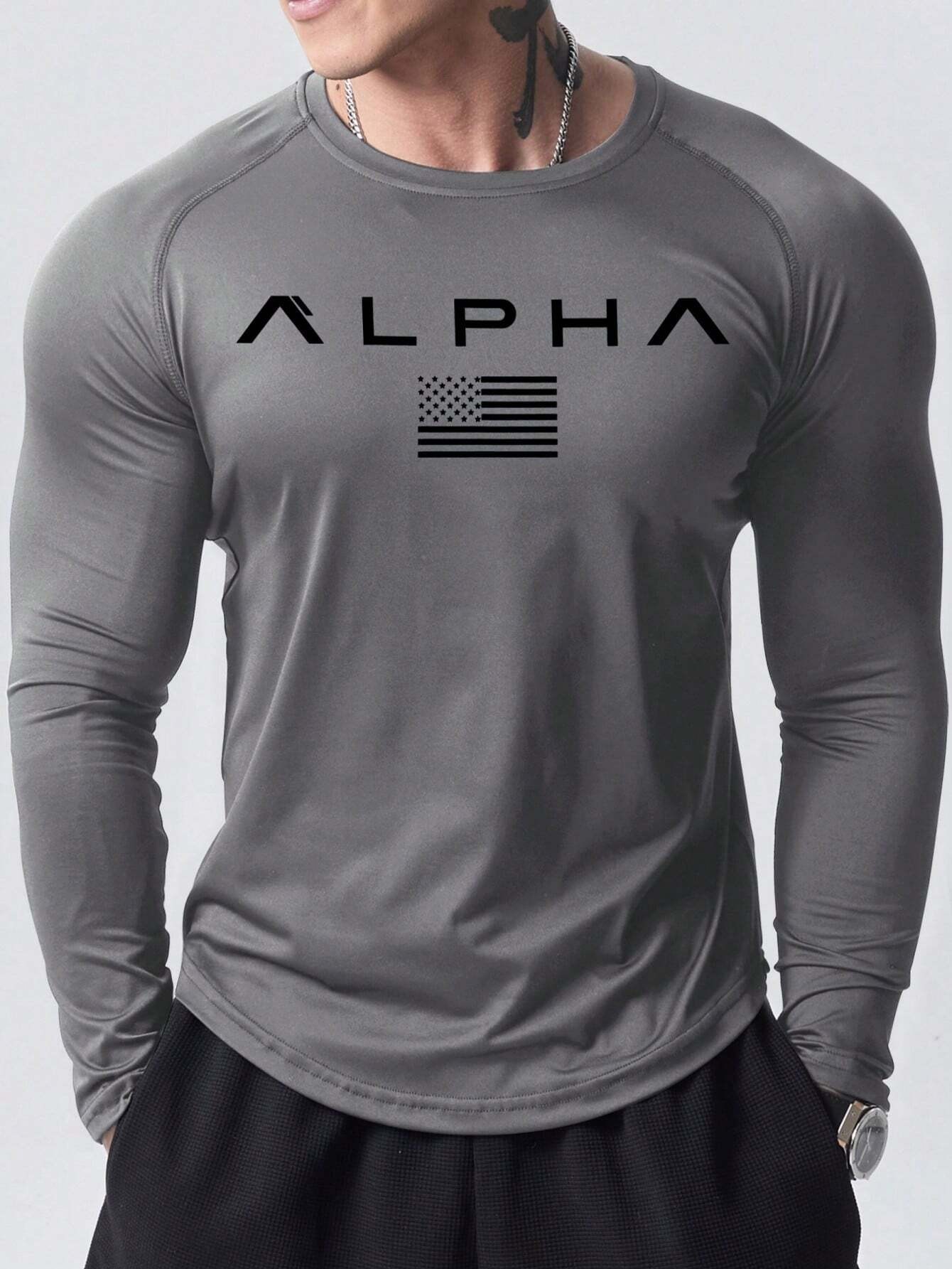 New men's long-sleeved T-shirt - Men'S Fashion T Shirts 评论和价格