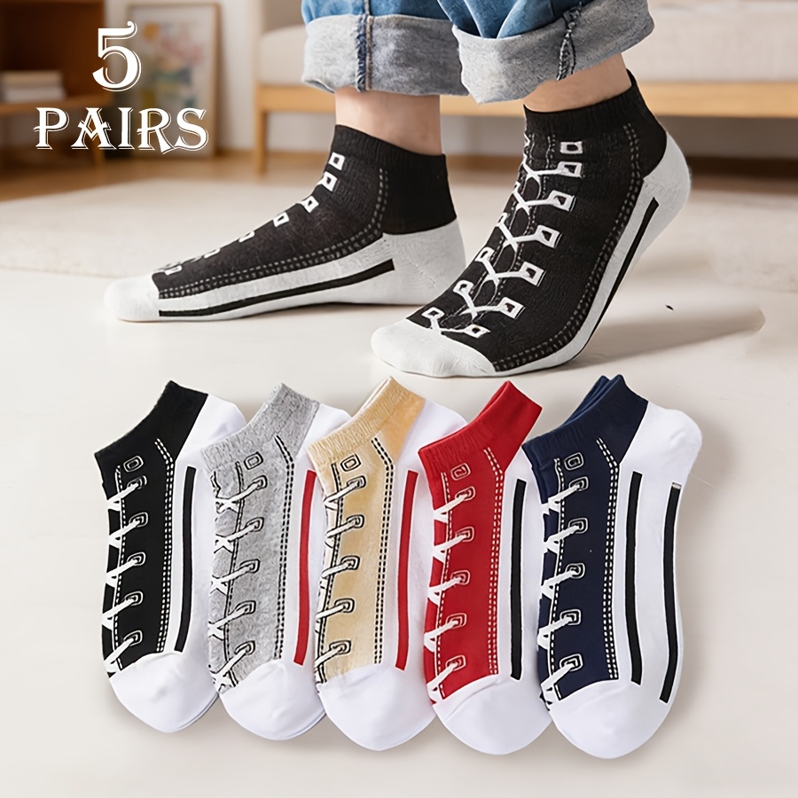 5 Pairs Men Summer Thin Cotton - Socks Ankle Men 评论和价格