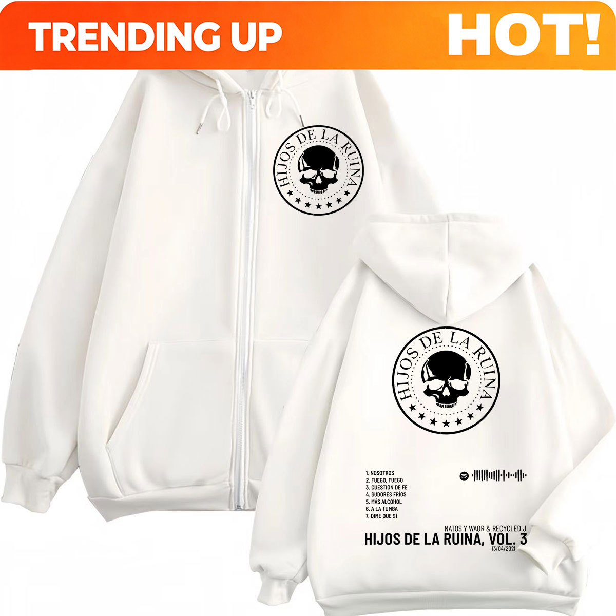 Rap Duo Natos Y Waor Hijos De  - Mens Fashion Zip Up Hoodies 评论和价格