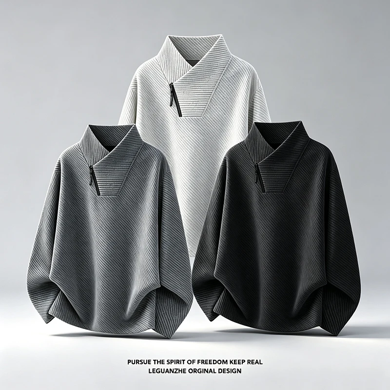 Mens Asymmetric Zip Stand Coll - Mens Fashion Summer 评论和价格