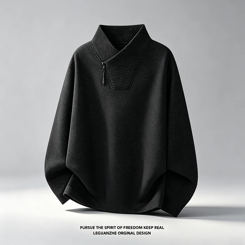 Mens Asymmetric Zip Stand Coll - Mens Fashion Summer 评论和价格