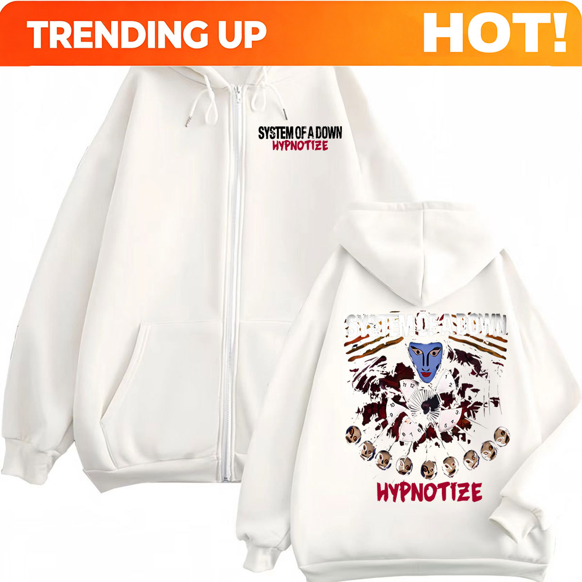 Rock Band System of A Down Hyp - Mens Fashion Zip Up Hoodies 评论和价格
