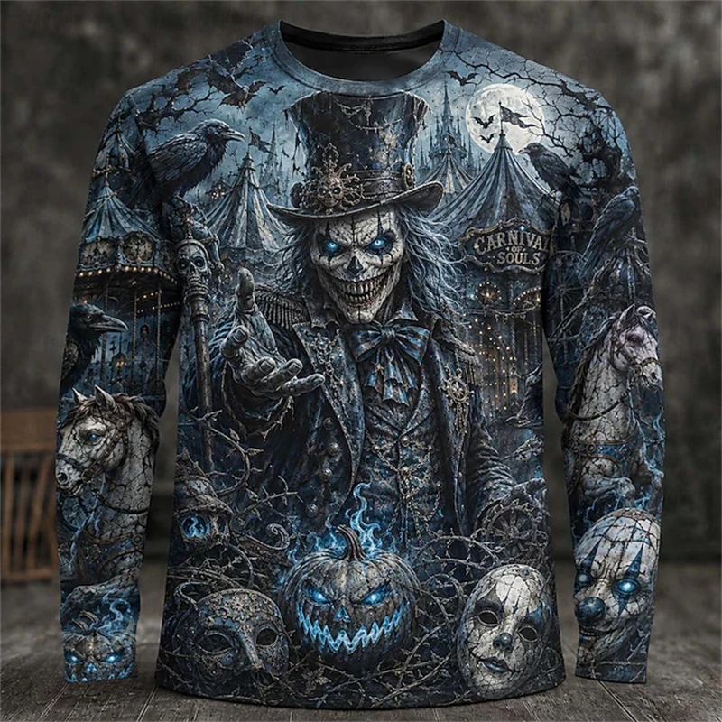 2026 New Men's Halloween-Theme - Men'S Fashion T Shirts 评论和价格