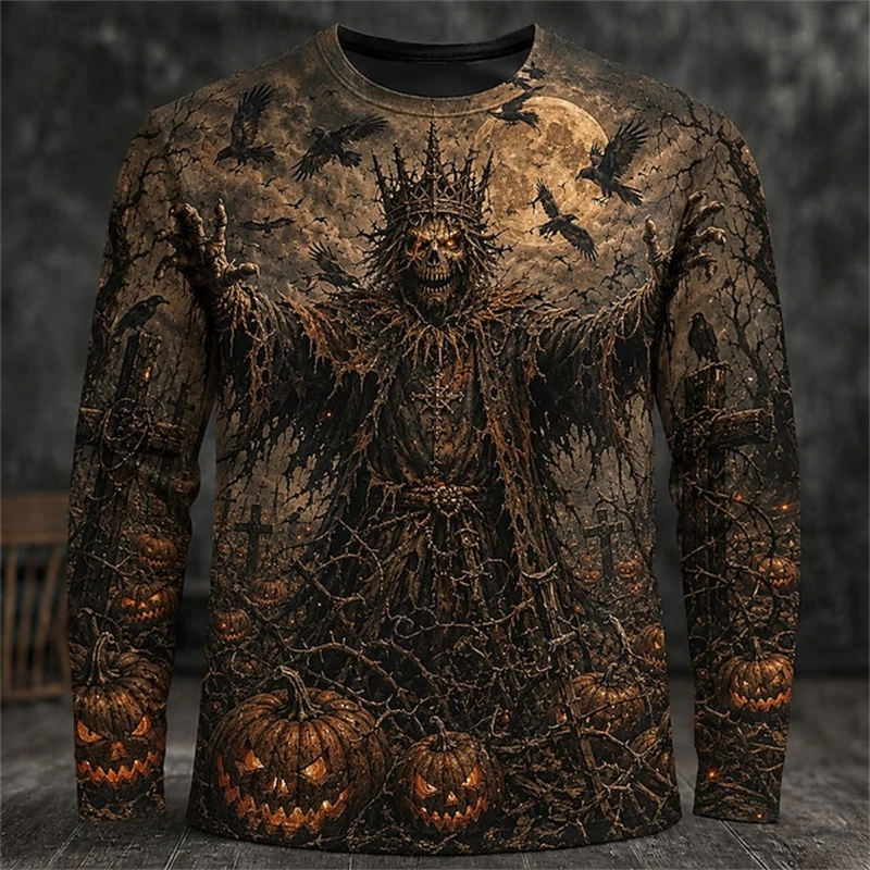 2026 New Men's Halloween-Theme - Men'S Fashion T Shirts 评论和价格