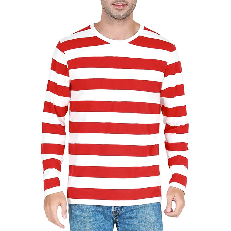 Fashion Contrast Stripe 3D Pri - Men'S Fashion T Shirts 评论和价格